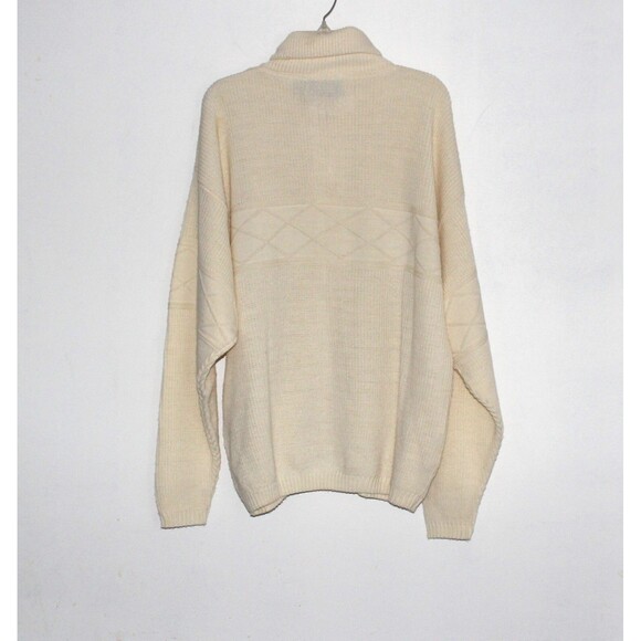 American Priority Full Zip Ivory Sweater Mens Size XL Made in USA - Picture 5 of 6